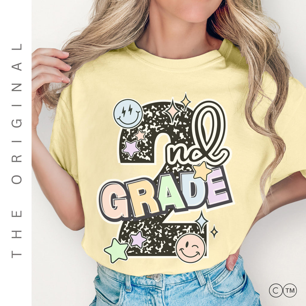 Second Grade Composition Notebook Teacher 2nd Grade Tee First Day School Matching Teacher Squad Team Last Day (1)