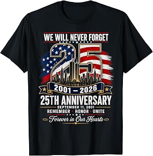 25th Anniversary September 11 2001 Memorial Day Usa Flag (1)