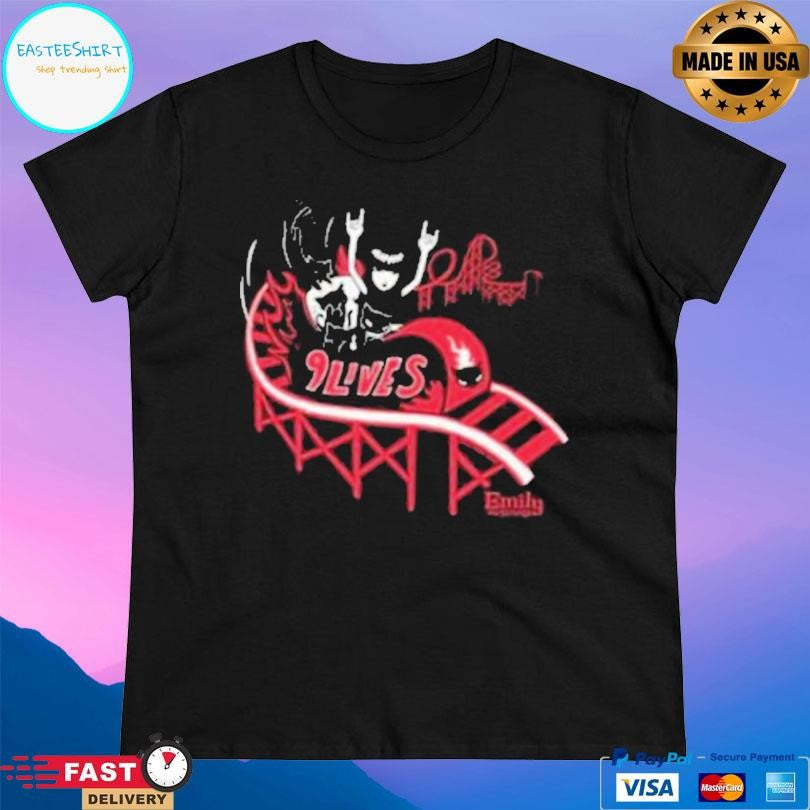 Emily Strange 9 Lives Rollercoaster Shirt