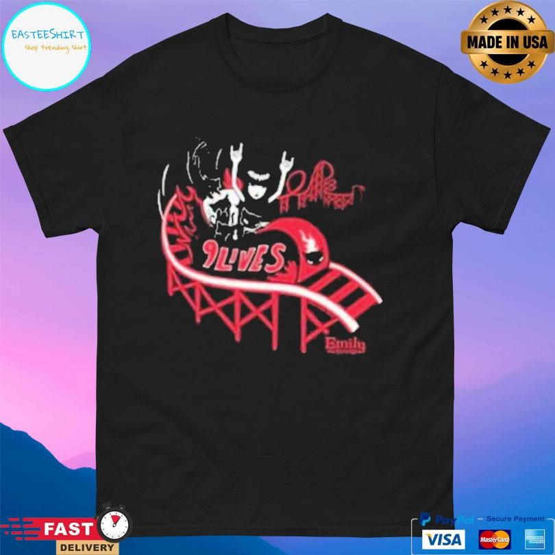 Emily Strange 9 Lives Rollercoaster Shirt