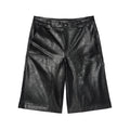 Cult's Y2K Oversized Leather Shorts in Black