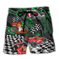 F1 Formula One Animals Racing Car Funny Speed LoverTrendy Aloha Hawaiian Beach Shorts