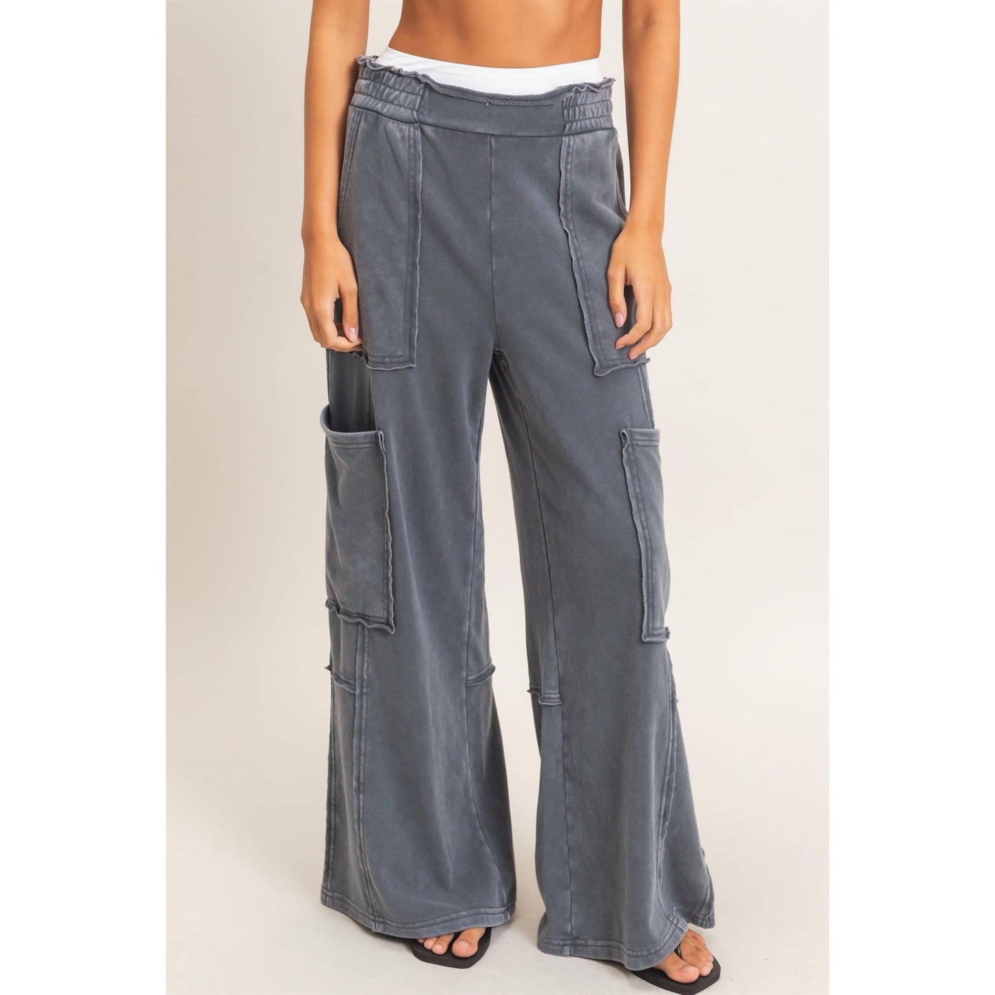 Mineral Wash Cargo Pocket Pants