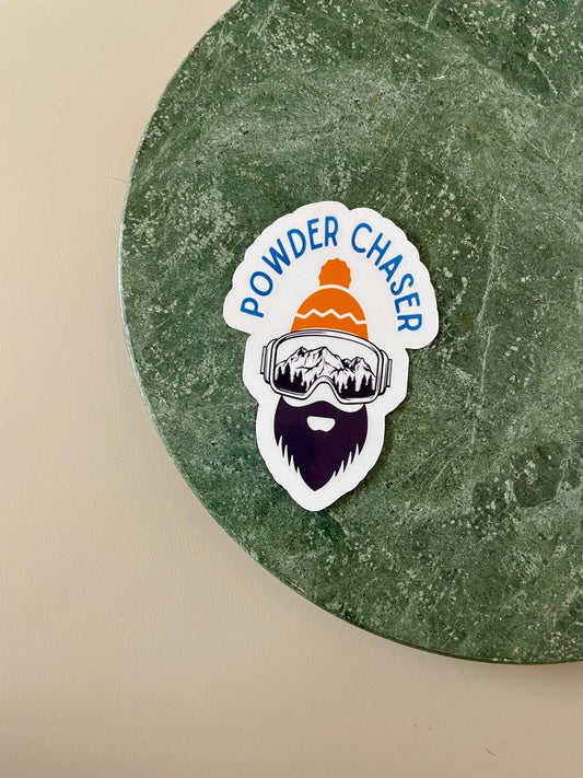 Skiing Snowboarding Die-Cut Sticker