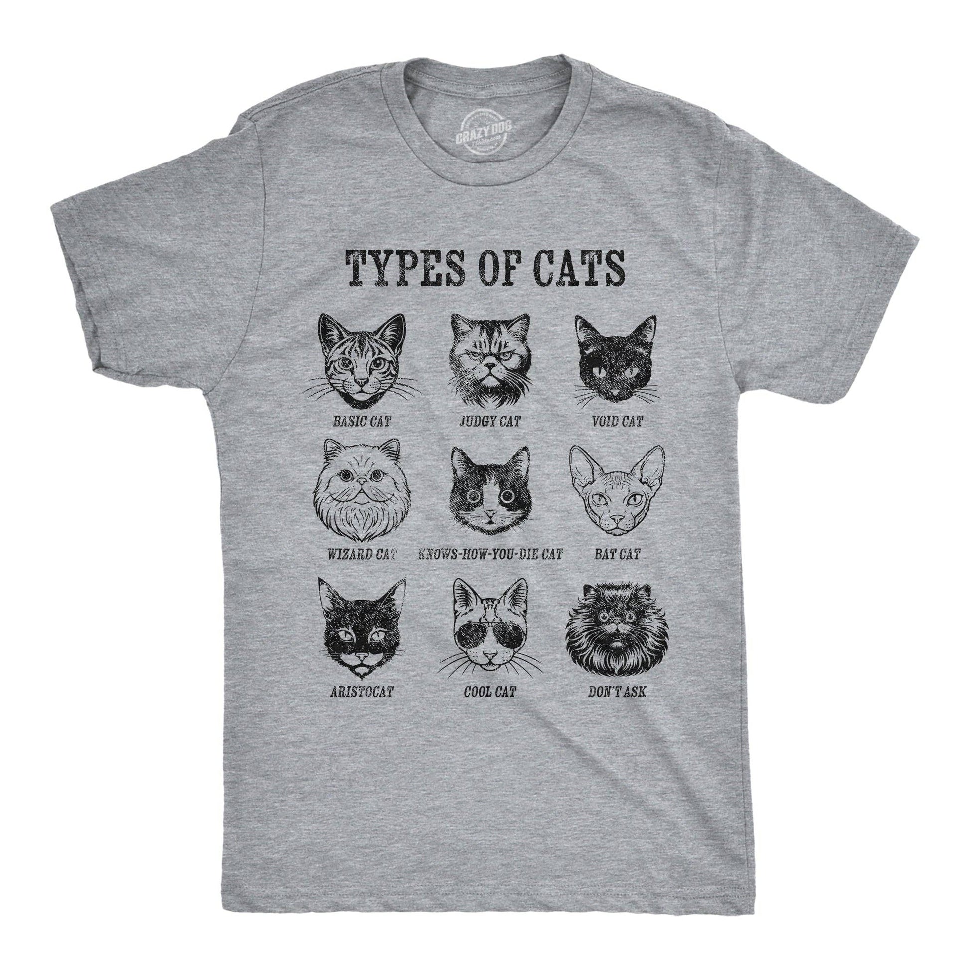 Types of Cat List Men's T Shirt