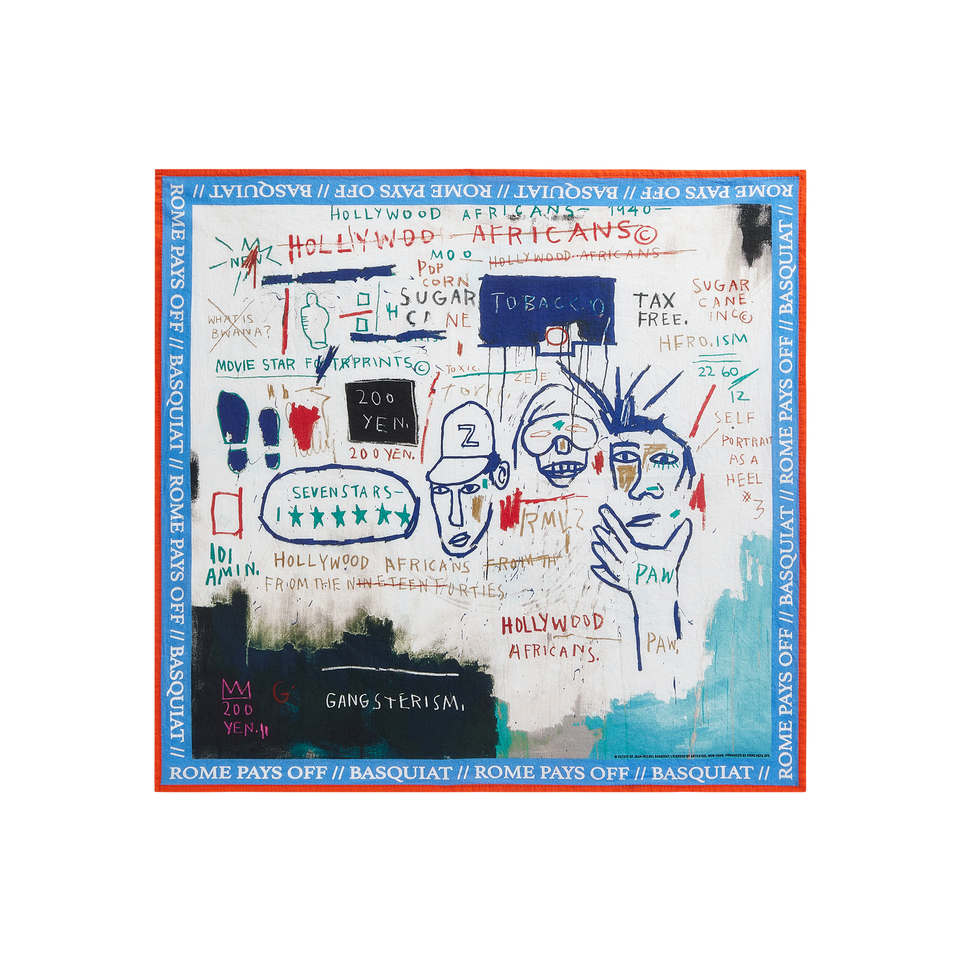 Jean-Michel Basquiat "Hollywood Africans" Bandana