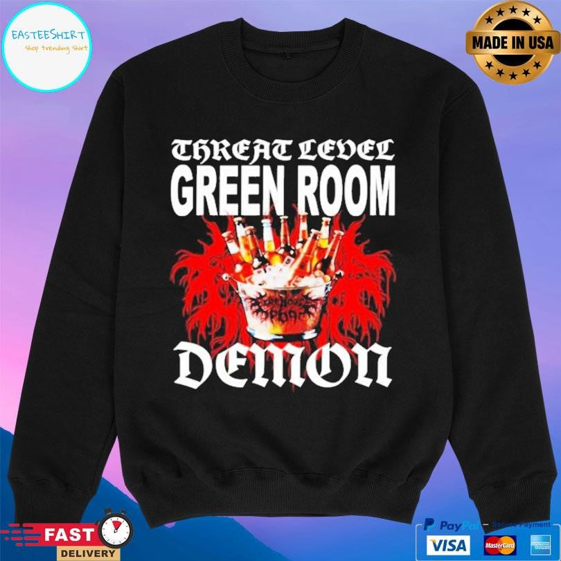 Firehouse 666 Threat Level Green Room Demon Shirt