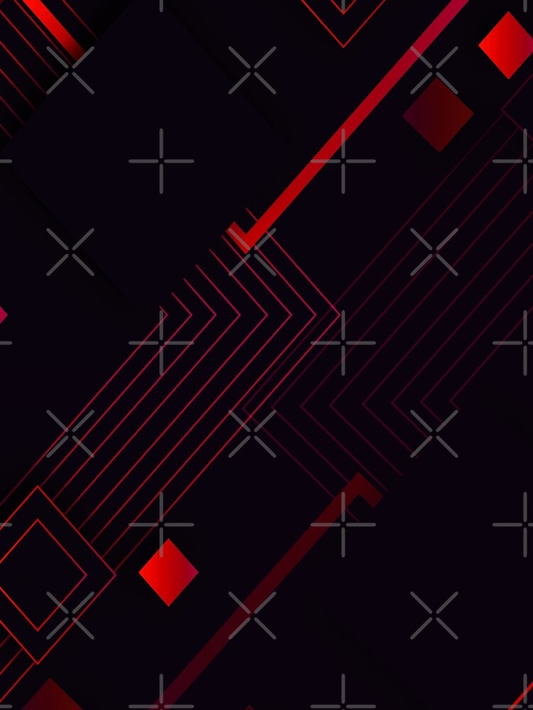 red black geometric by haroulita