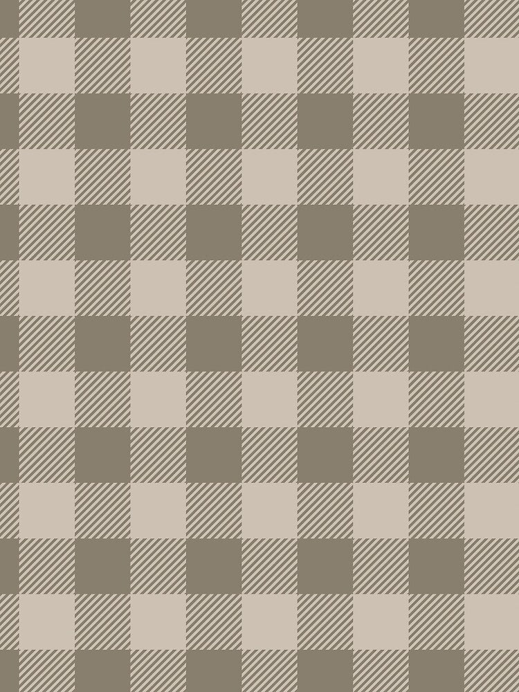 Stone and Beige Gingham Print All Over by Feeling Artsy