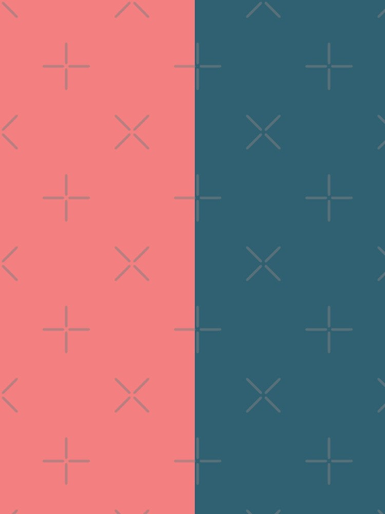 Teal and Salmon Solid Color by PabloPatterns