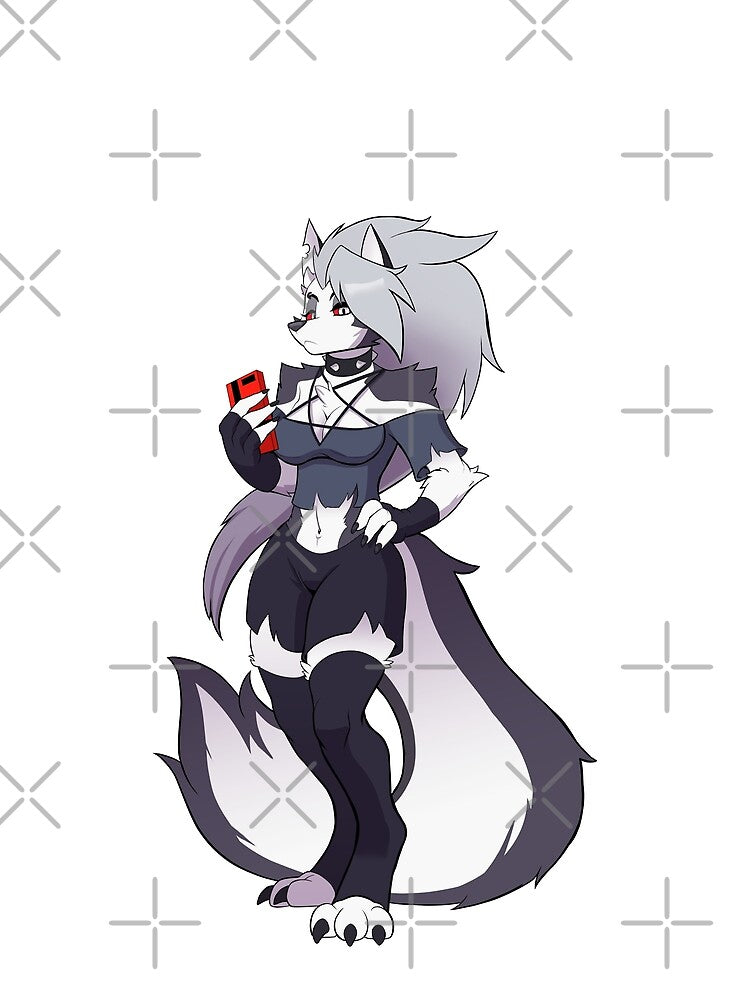 Hellhound on her phone by savageshark