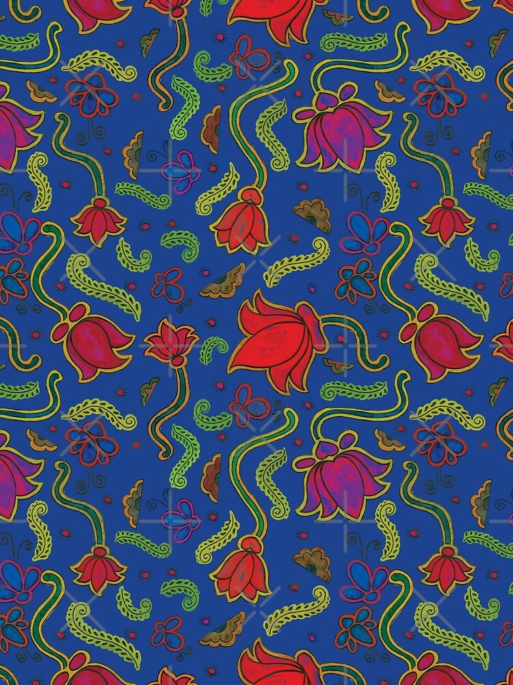 Bold Victorian Floral in Vibrant Multicolor by Lifestyle by Croff