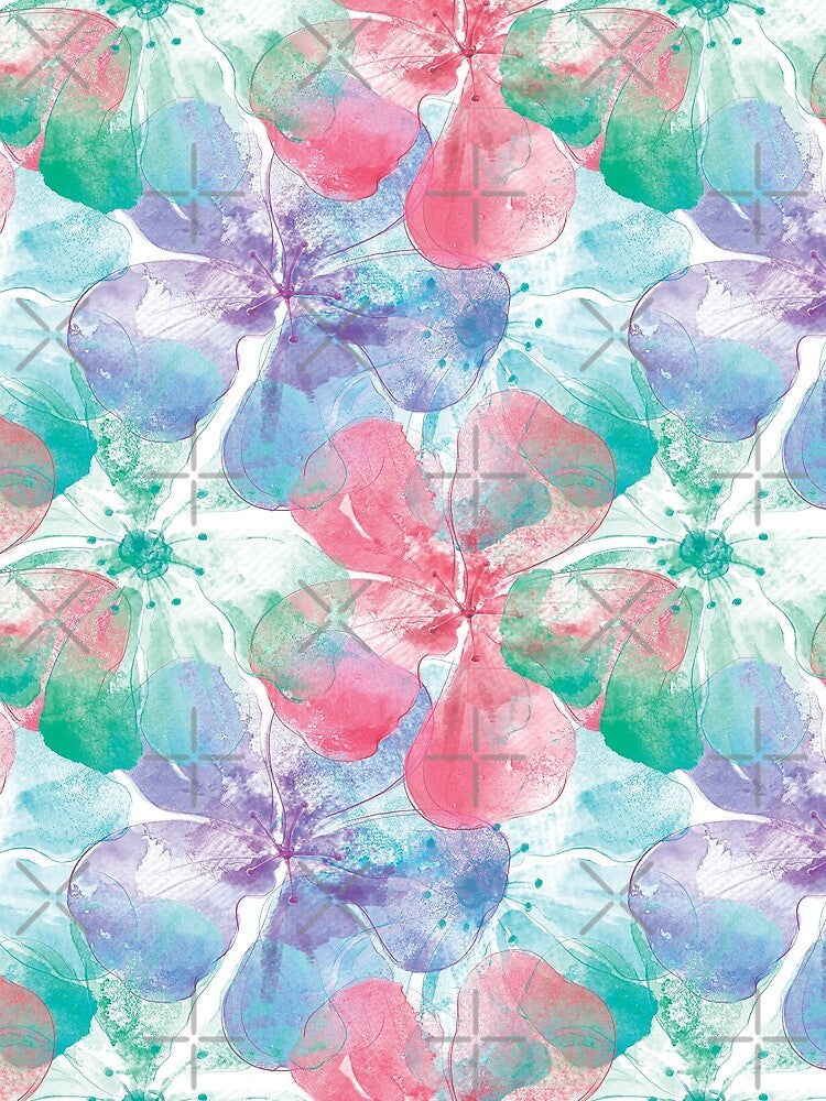 Catherine Oversized Victorian Floral in Pink, Green, Blue and Purple by Lifestyle by Croff