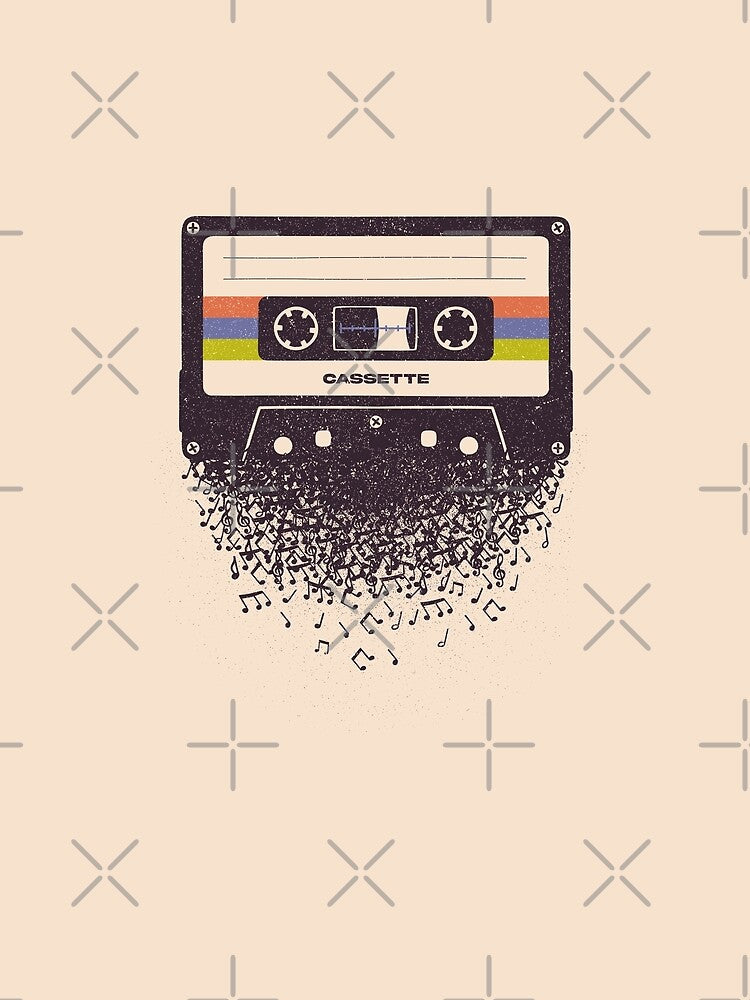 Cassette Swan Song Musical Notes by Tobe Fonseca by Tobe Fonseca®