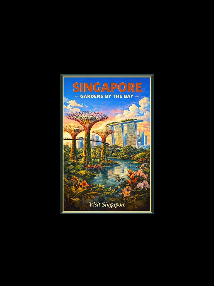 Singapore Gardens by the Bay – Vintage Travel Poster Art by Eclipse 3699