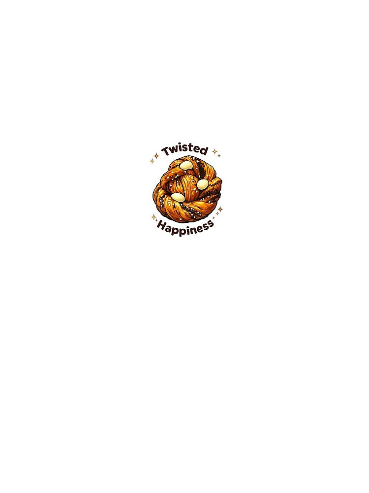 Twisted Happiness Pastry – Cute Bakery Bun Aesthetic Sticker by .onemoredesign.