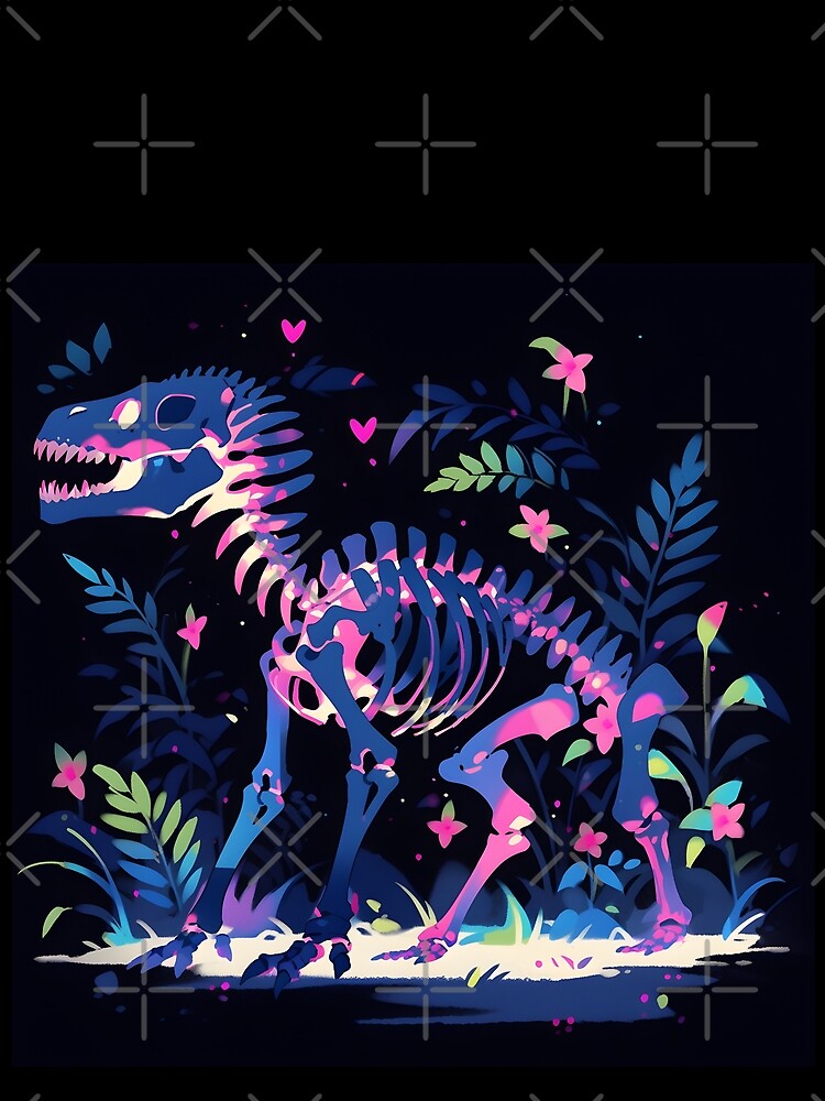 Glow in the dark dinosaur skeleton by HydraDreams