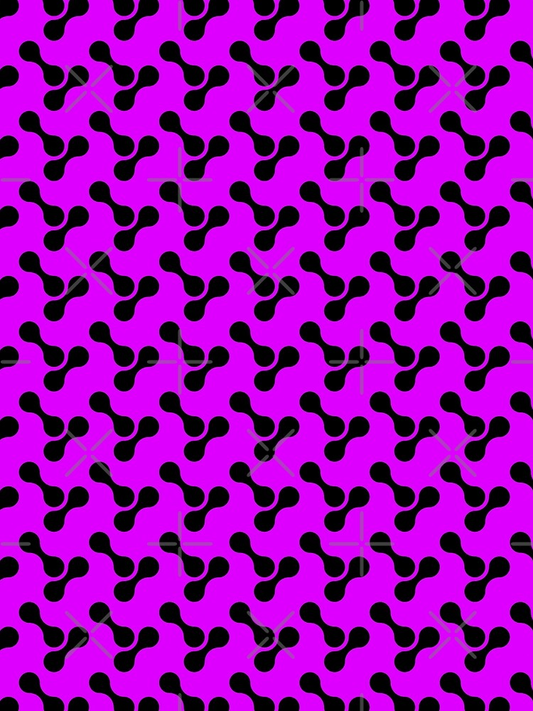 black and purple abstract bone circle organic shape pattern by Ray Loka
