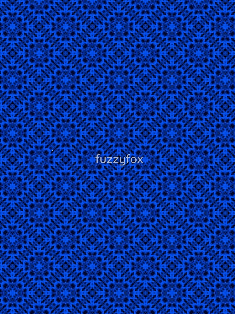 Cobalt blue geometric mosaic ornament by fuzzyfox