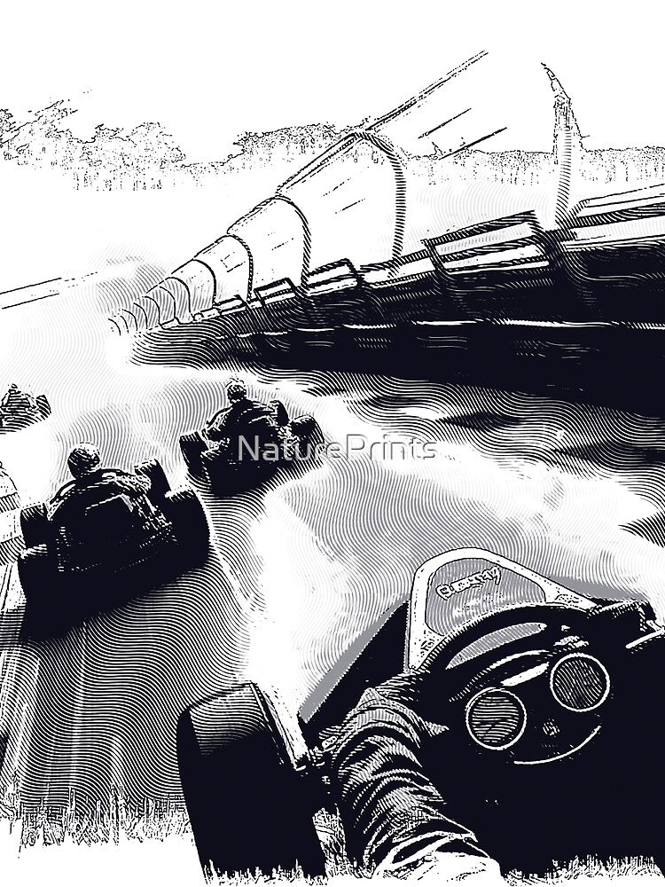 Go-Cart Racers Speeding Around the Track by NaturePrints