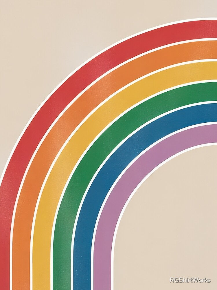 Retro Rainbow Arch Background. by RGShirtWorks