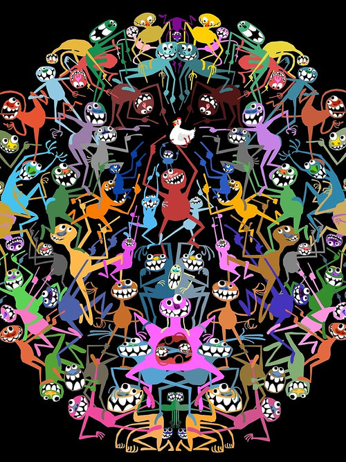 A Stack of Guys and the Holy Chicken by ElliotCowan