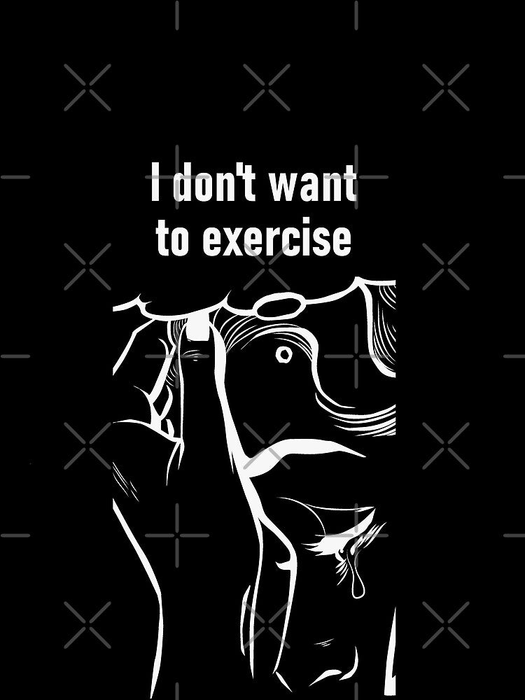 I don't want to exercise - Pop art - Girl tears by S Quinn
