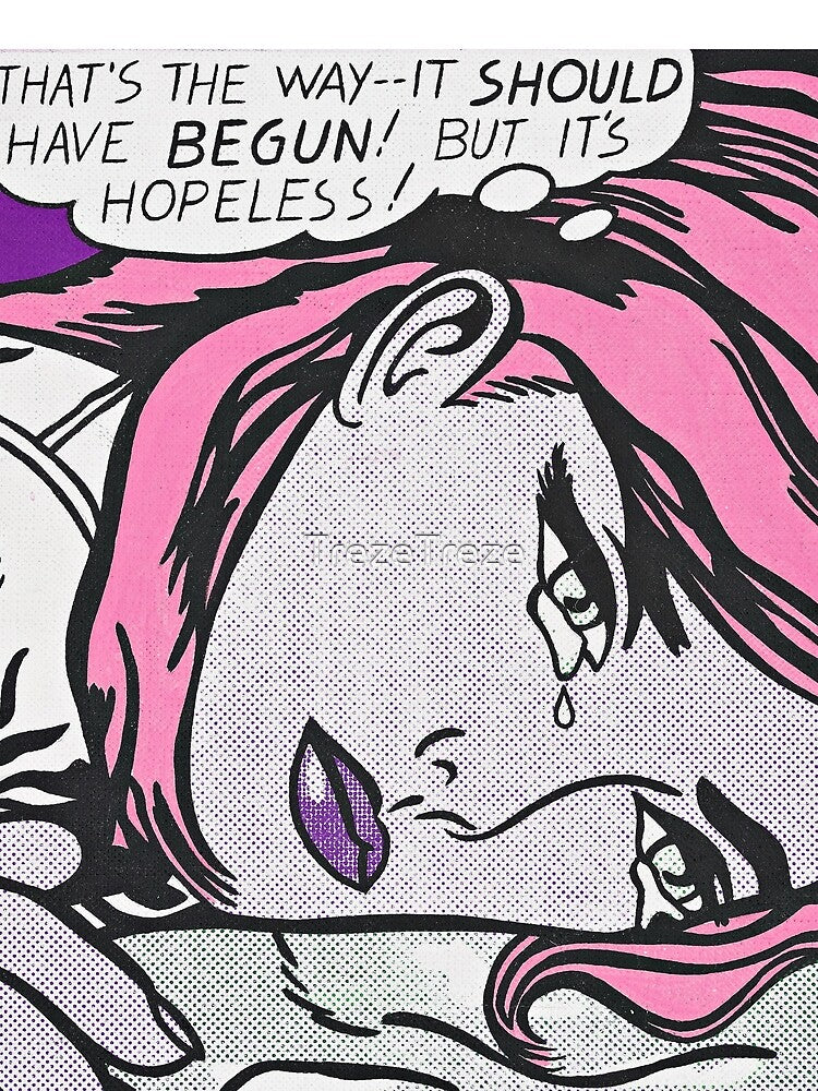 Roy Lichtenstein "hopeless" - the pastel goth edits by TrezeTreze