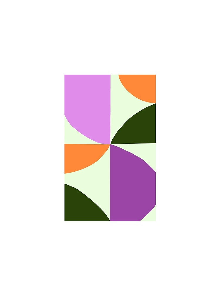 Modern Bauhaus Geometric (purple orange green) by Designs by Sara Felton