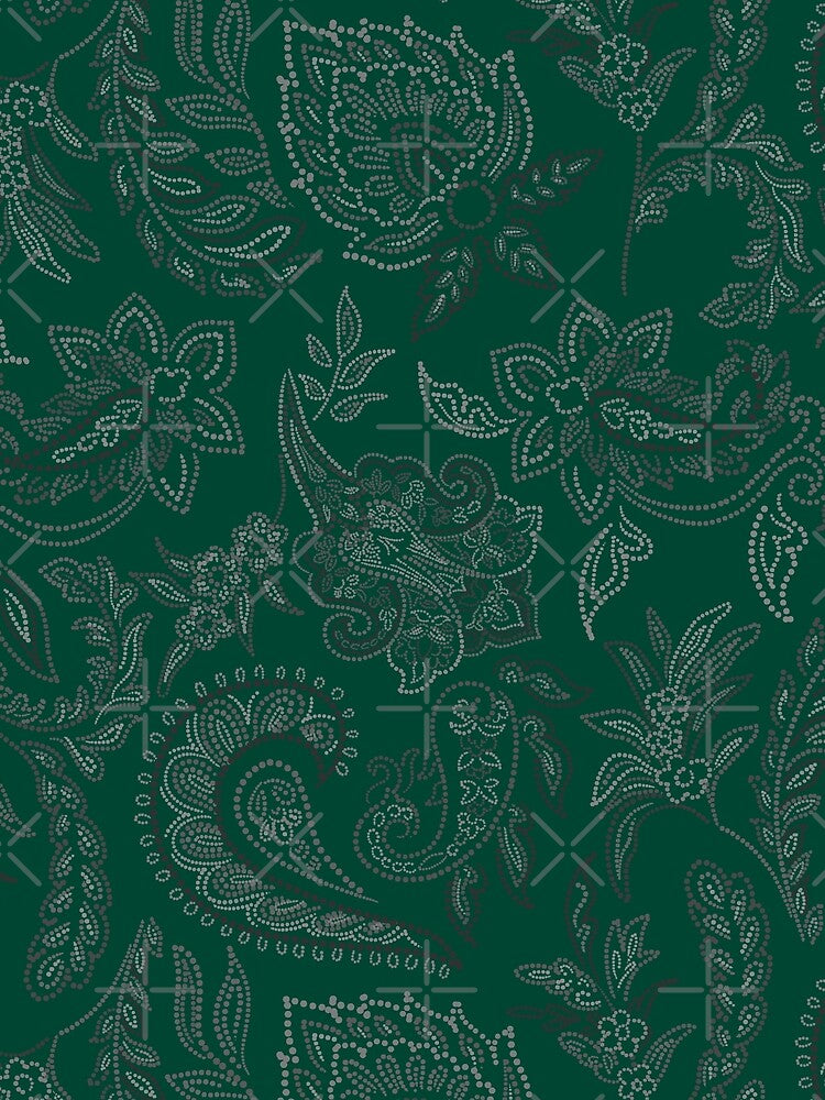 Velvet Bloom-Emerald Grove-Teal Canopy by Fabricatemyart