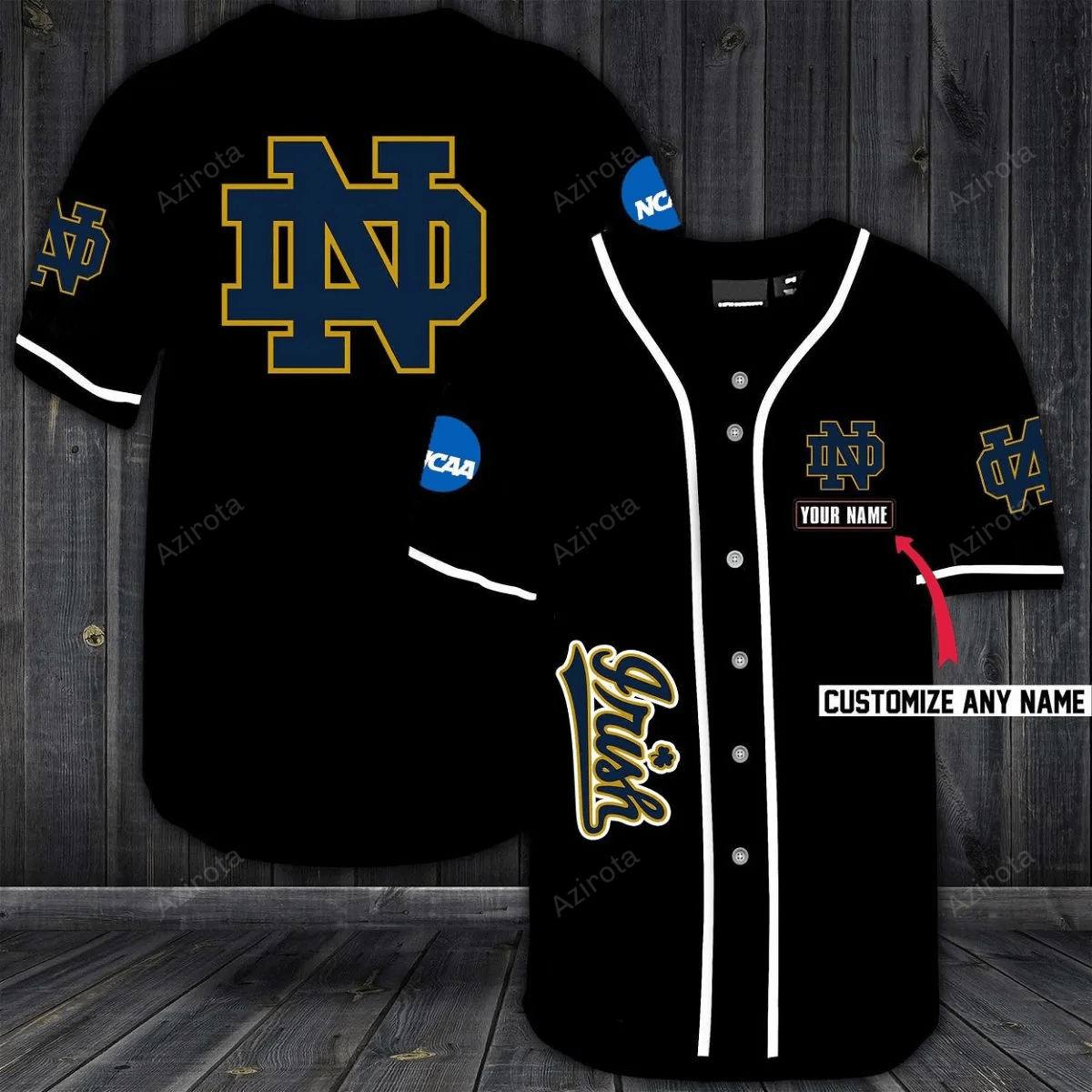 Notre Dame Fighting Irish Personalized Custom Name For You Baseball Jersey