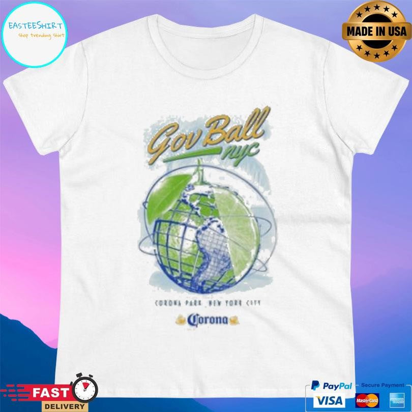 Governors Ball Music Festival Corona X Gov Ball Unisphere Lime Shirt