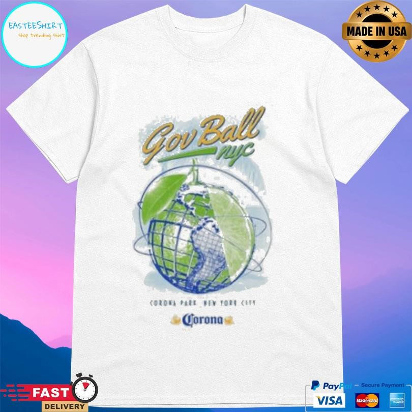 Governors Ball Music Festival Corona X Gov Ball Unisphere Lime Shirt