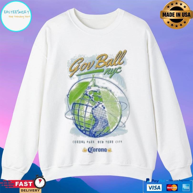 Governors Ball Music Festival Corona X Gov Ball Unisphere Lime Shirt