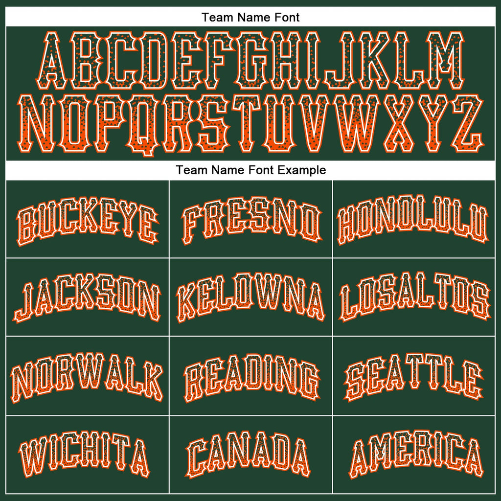 Custom Green Orange-White Authentic Drift Fashion Baseball Jersey