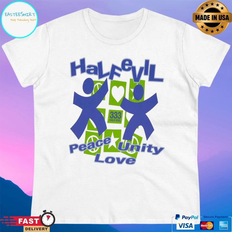 Half Evil Peace Love Unity Shirt