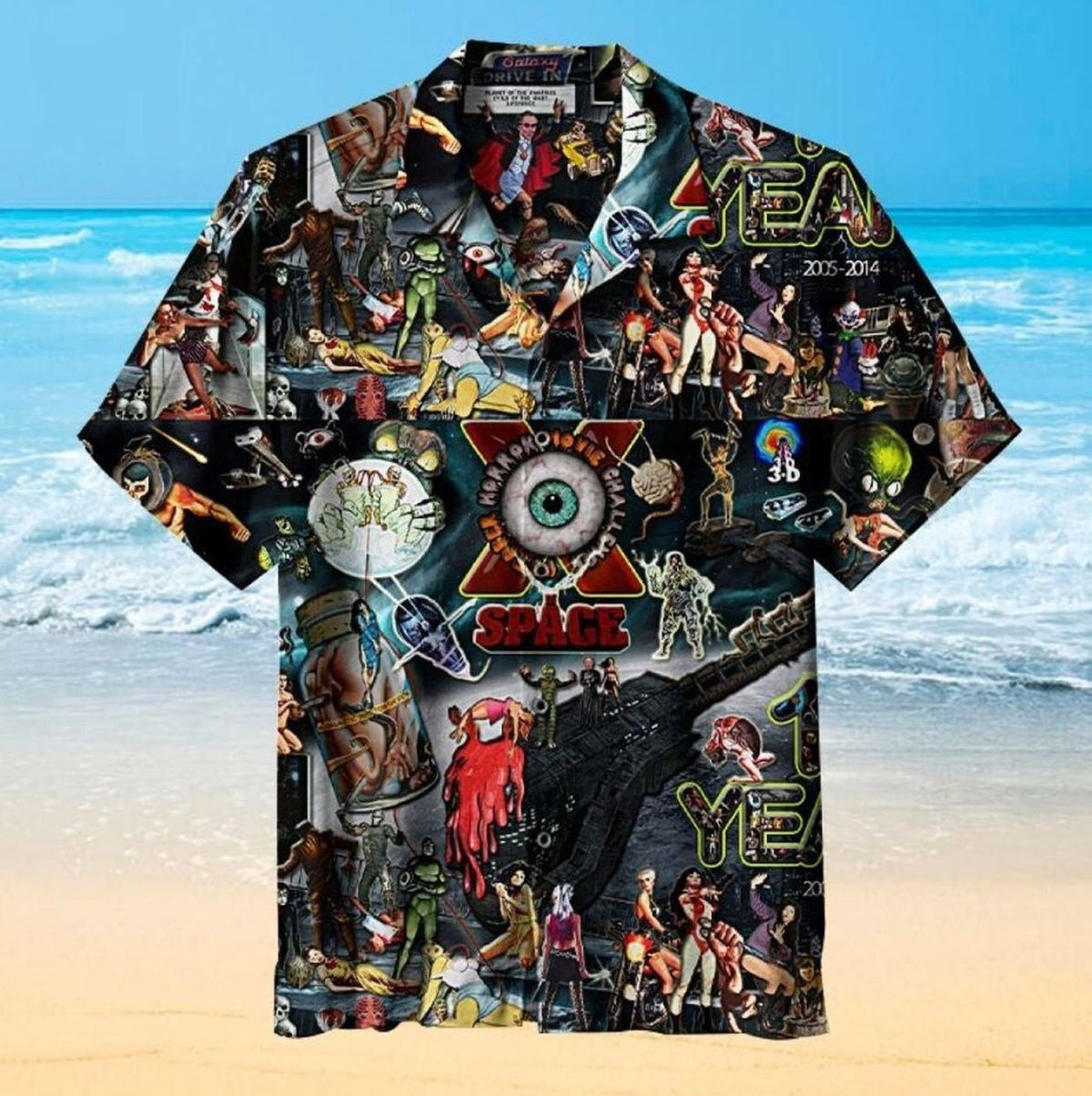 Halloween Horror Summer Theme in Hawaiian Shirt