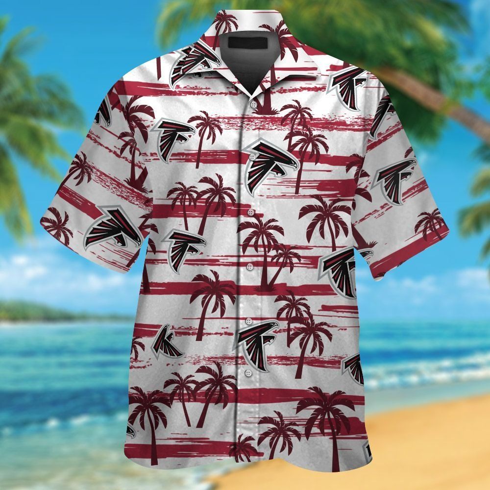 Hawaiian Atlanta Falcons Short Sleeve Shirt Button Up Tropical
