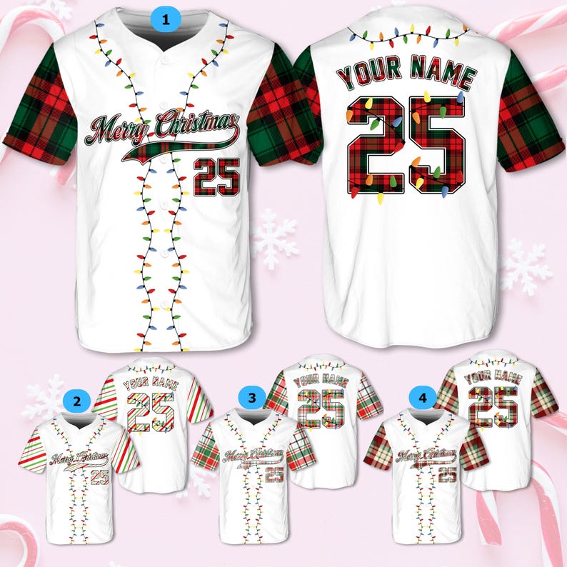 Christmas Jersey Personalized Jersey Merry Christmas Shirt Baseball Christmas Family Xmas Shirt Custom Baseball Shirt Holiday Jersey