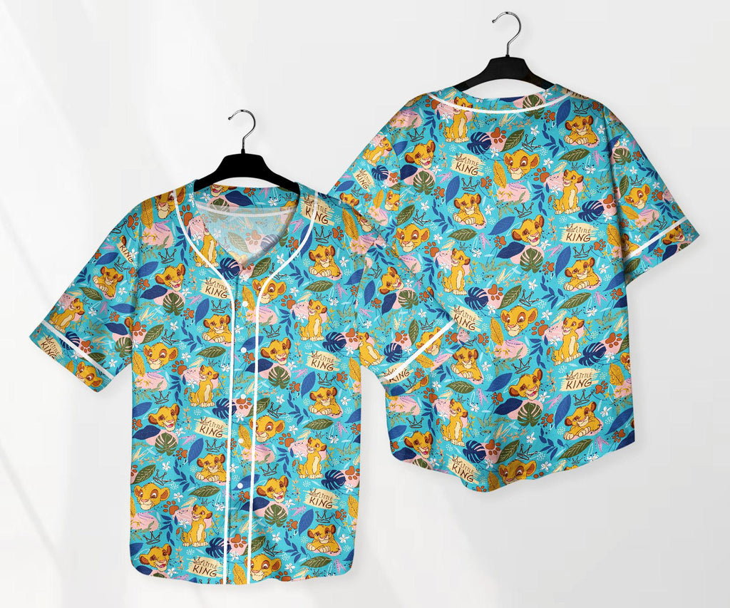 Simba Jersey Shirt The Lion King Baseball Jersey Shirt Funny Jersey Shirt Summer Tropical Shirt Simba Shirt Gifts