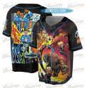 Fantastic Four Team Baseball Jersey, Pedro Friend Retro Superhero Tee
