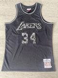 los angeles lakers leather snakeskin shaquille o'neal 1996-97 jersey Style 1