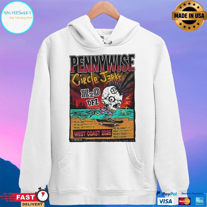 The 2026 West Coast Tour Of Legendary Punk Rock Band Pennywise Shirt