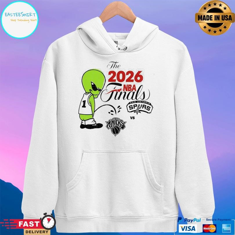 2026 Nba Finals Spurs Wemby Alien Pee On Knicks Shirt