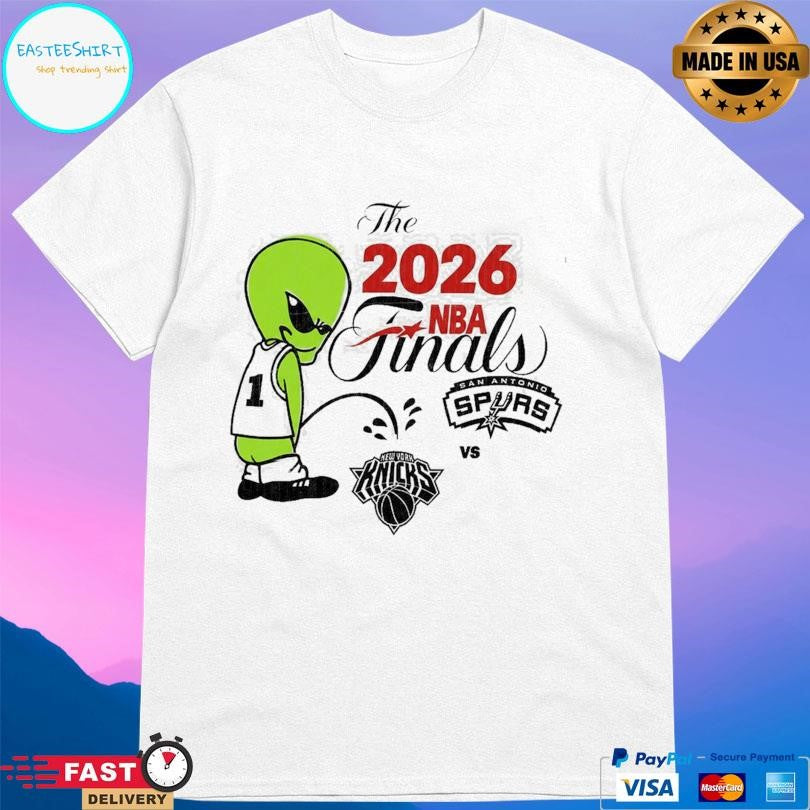 2026 Nba Finals Spurs Wemby Alien Pee On Knicks Shirt