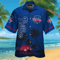 Philadelphia Phillies Short Sleeve Button Up Tropical Hawaiian Shirt VER04