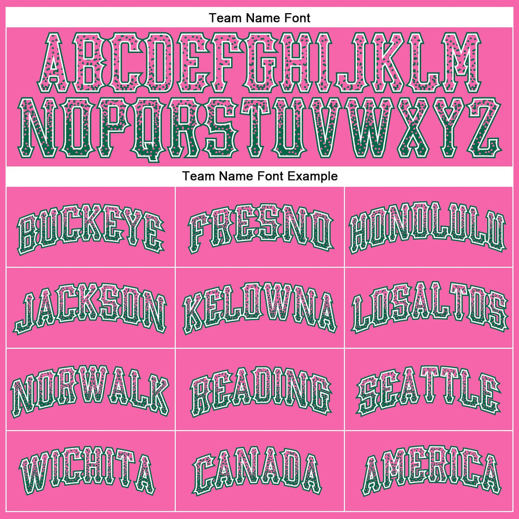 Custom Pink Kelly Green-White Authentic Drift Fashion Baseball Jersey