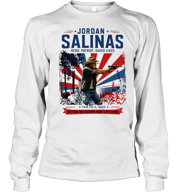 Jordan Salinas Hero Patriot Saved lives Shirt