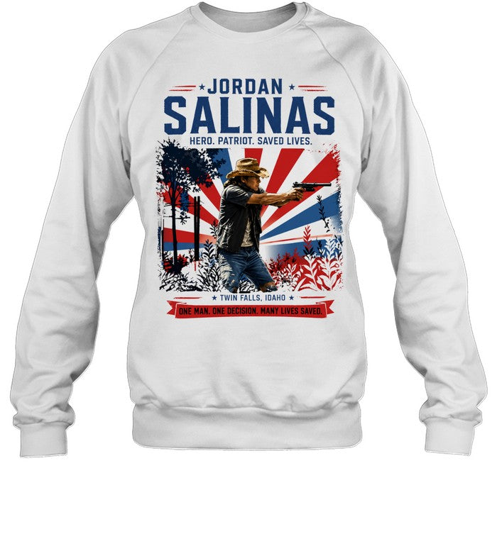 Jordan Salinas Hero Patriot Saved lives Shirt