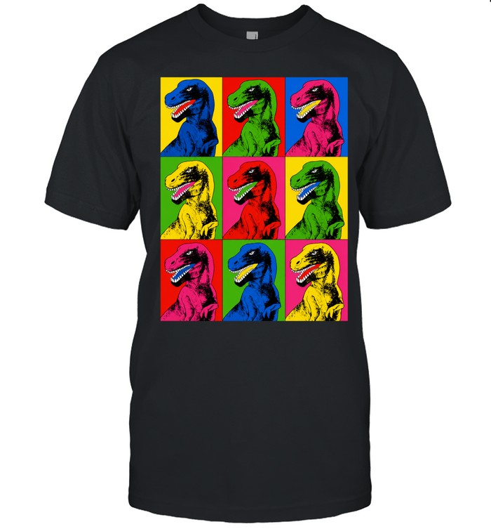 Pop Art T-Rex Dinosaur colorful tyrannosaurus Shirt